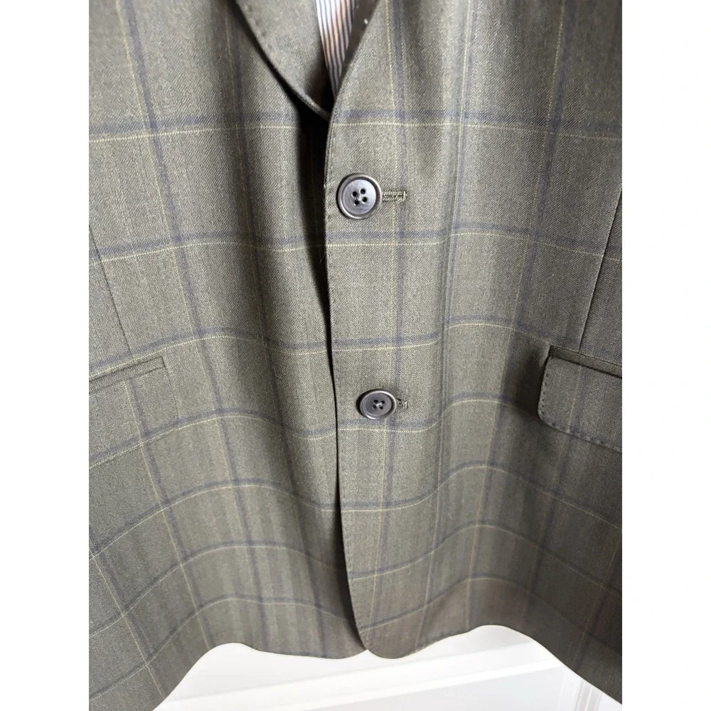 BROOKS BROTHERS Explorer Regent Wool Bl Plaid Blazer Sport Coat Jacket 42R
